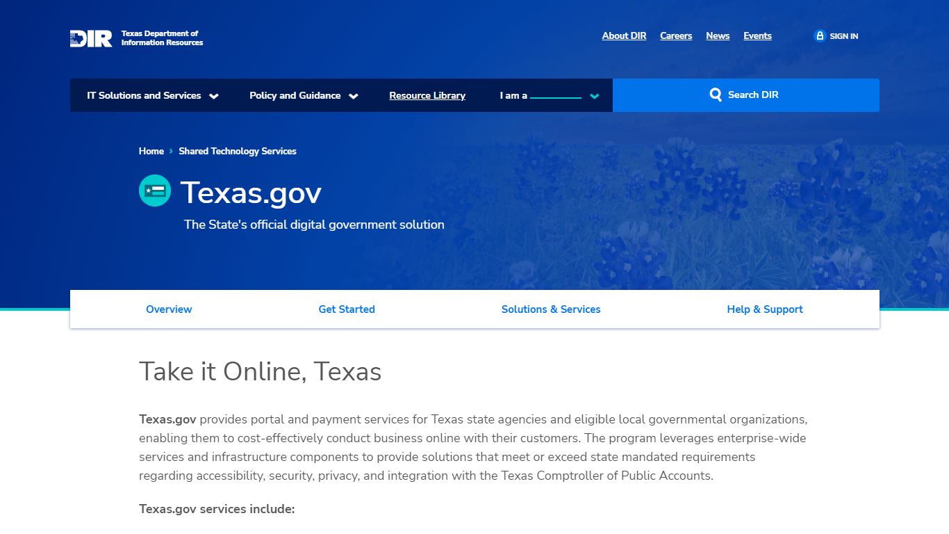 Texas.gov | Texas Department of Information Resources